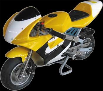 mini moto LLA2 yellow - minimoto - mini motos - minimotos