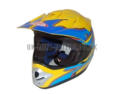 Helmets Yellow / Blue Motorcross - Adult and Kids Helmets Yellow / Blue Motorcross - Motorcycle Helmets Yellow / Blue Motorcross - Crash Helmets Yellow / Blue Motorcross - Motorbike Helmets Yellow / Blue Motorcross