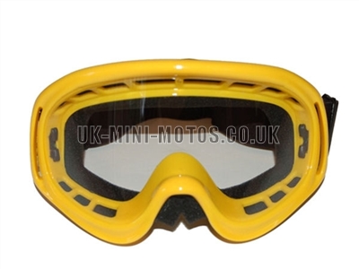 Kids Helmet Goggles Yellow - Childrens Helmet Goggles Yellow - Kids Motorcycle Goggles Yellow - Kids Motorbike Goggles - Kids Motorcross Helmet Goggles Yellow