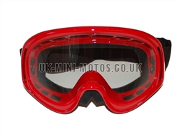 Kids Helmet Goggles Red - Childrens Helmet Goggles Red - Kids Motorcycle Goggles Red - Kids Motorbike Goggles - Kids Motorcross Helmet Goggles Red