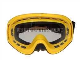 Kids Helmet Goggles Yellow - Childrens Helmet Goggles Yellow - Kids Motorcycle Goggles Yellow - Kids Motorbike Goggles - Kids Motorcross Helmet Goggles Yellow