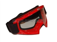 Helmet Goggles Red - Adult Helmet Goggles Red - Motorcycle Goggles Red - Motorbike Goggles - Motorcross Helmet Goggles Red