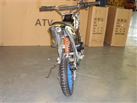 Midi Moto - Midi Dirt Bike - black / white flames Midimoto