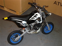 Midi Moto - Midi Dirt Bike - black / white flames Midimoto