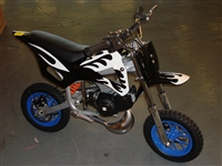 Midi Moto - Midi Dirt Bike - black / white flames Midimoto