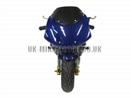 Mini Motos - Minimoto - Pocket Bikes - Blue With White Flames Mini Moto
